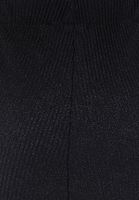 Bayan Siyah Yüksek Bel Straight-Fit Pantolon 