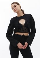 Asimetrik Kesim Bolero ve Pantolon Kombini