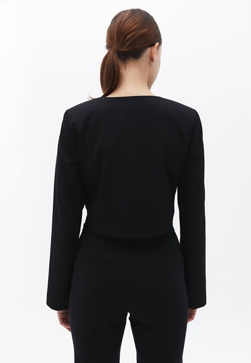Asimetrik Kesim Bolero ve Pantolon Kombini