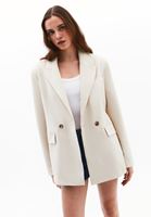 Bayan Bej Oversize Blazer Ceket