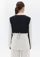 Bayan Krem Oversize Blazer Ceket