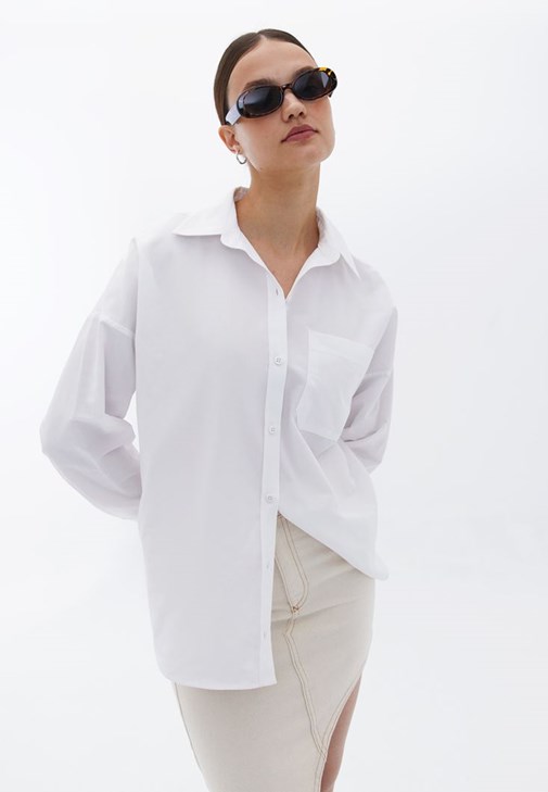  Oversize Poplin Gömlek