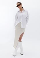 Women White Oversize Poplin Shirt