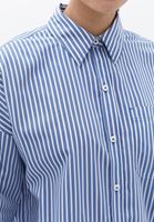 Bayan Mavi Oversize Cepli Gömlek