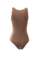 Bayan Kahverengi Halter Yaka Bodysuit