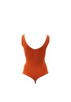 V Yaka Bodysuit ve Denim Pantolon Kombini