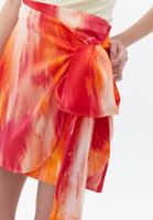 Bayan Çok Renkli Bağlama Detaylı Mini Etek