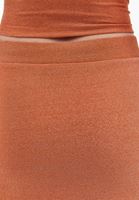 Women Orange High Rise Gathered Skirt 