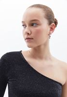 Women Grey Single Shoulder Blouse