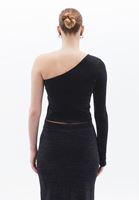 Women Grey Single Shoulder Blouse