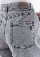 Women Grey Mid Rise Denim Shorts