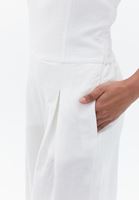 Bayan Krem Keten Karışımlı Wide-Leg Tulum ( TENCEL™ )