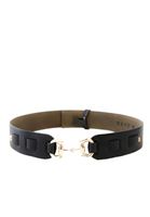 Bayan Siyah Zincir Detaylı Kemer