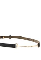 Bayan Siyah Zincir Detaylı Kemer