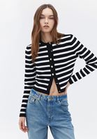 Bayan Çok Renkli Düğme Detaylı Triko Hırka