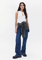 Bayan Krem Yaka Detaylı Crop Atlet