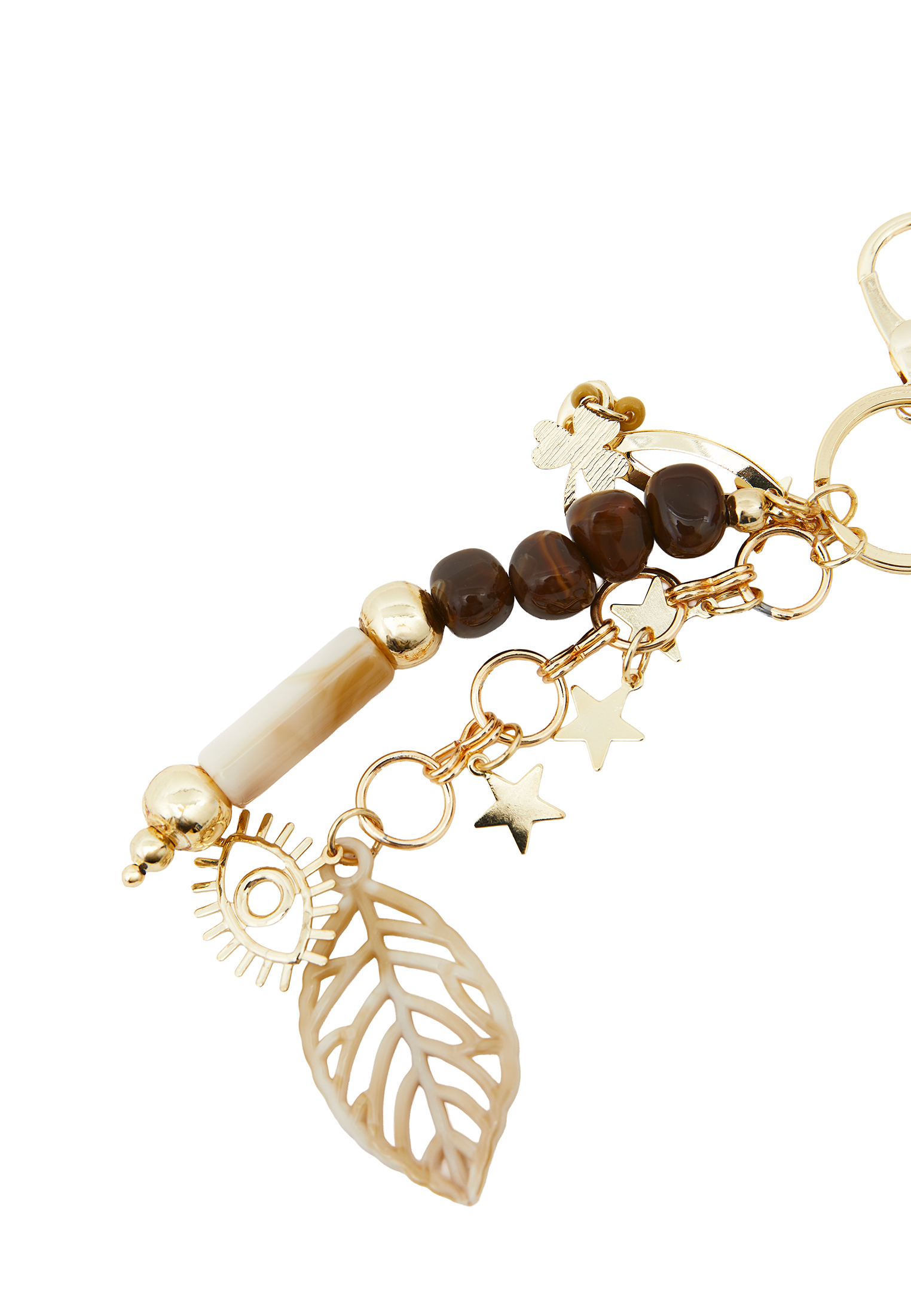 Kahverengi Charm Detaylı Çanta Aksesuarı