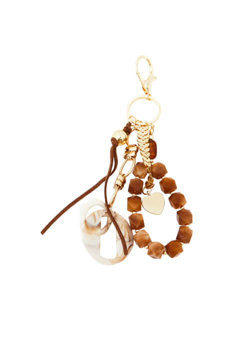 Turuncu Charm Detaylı Çanta Aksesuarı