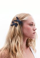 Bayan Lacivert Denim Saç Tokası