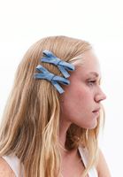 Bayan Mavi Denim Saç Tokası