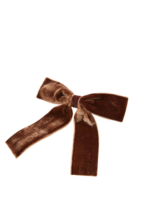 Kahverengi Fiyonk Detaylı Saç Tokası