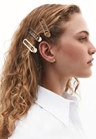 Bayan Kahverengi Çoklu Toka Seti