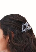 Bayan Gri Sim Detaylı Yıldız Toka