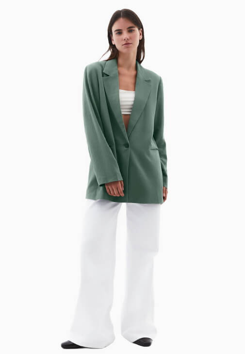 Keten Blazer Ceket ve Pantolon Kombini