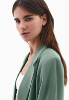 Bayan Yeşil Keten Karışımlı Blazer Ceket