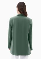 Bayan Yeşil Keten Karışımlı Blazer Ceket