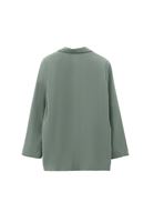 Bayan Yeşil Keten Karışımlı Blazer Ceket