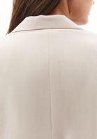 Bayan Bej Keten Karışımlı Oversize Ceket