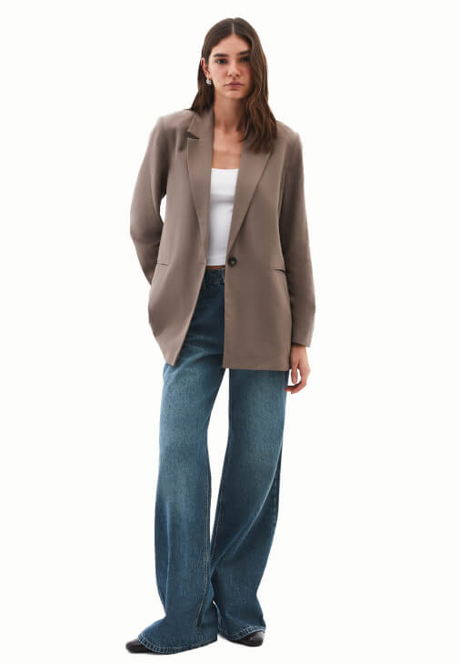 Oversize Blazer Ceket ve Pantolon Kombini