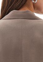 Bayan Kahverengi Keten Karışımlı Oversize Ceket