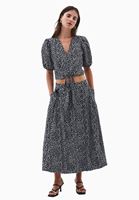 Bayan Çok Renkli Modal Bağlamalı Bluz 