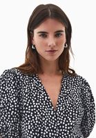 Bayan Çok Renkli Modal Bağlamalı Bluz 