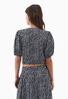 Bayan Çok Renkli Modal Bağlamalı Bluz 