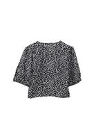 Bayan Çok Renkli Modal Bağlamalı Bluz 