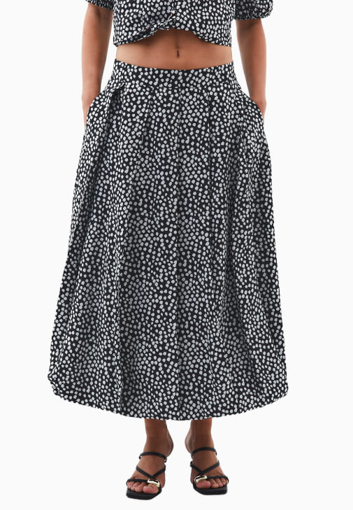 Modal Balon Etek ve Modal Bluz Kombini