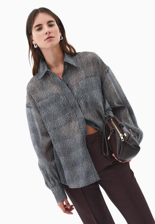 Çok Renkli Puantiyeli Gömlek ( TENCEL™ )