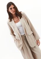 Bayan Bej Loose-Fit Blazer Ceket ( TENCEL™ )