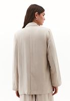 Bayan Bej Loose-Fit Blazer Ceket ( TENCEL™ )