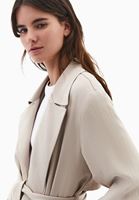 Bayan Bej Kemer Detaylı Trençkot ( TENCEL™ )