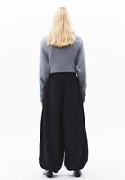 Bayan Siyah Büzgü Detaylı Balon Pantolon