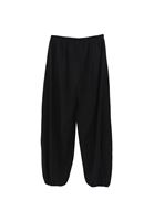 Bayan Siyah Büzgü Detaylı Balon Pantolon