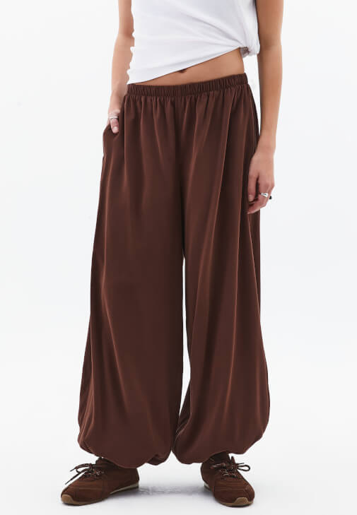 Büzgü Detaylı Balon Pantolon - Görsel 9