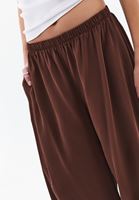 Bayan Kahverengi Büzgü Detaylı Balon Pantolon