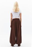 Bayan Kahverengi Büzgü Detaylı Balon Pantolon
