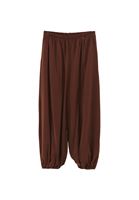 Bayan Kahverengi Büzgü Detaylı Balon Pantolon