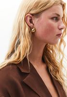 Bayan Altın Yuvarlak Küpe